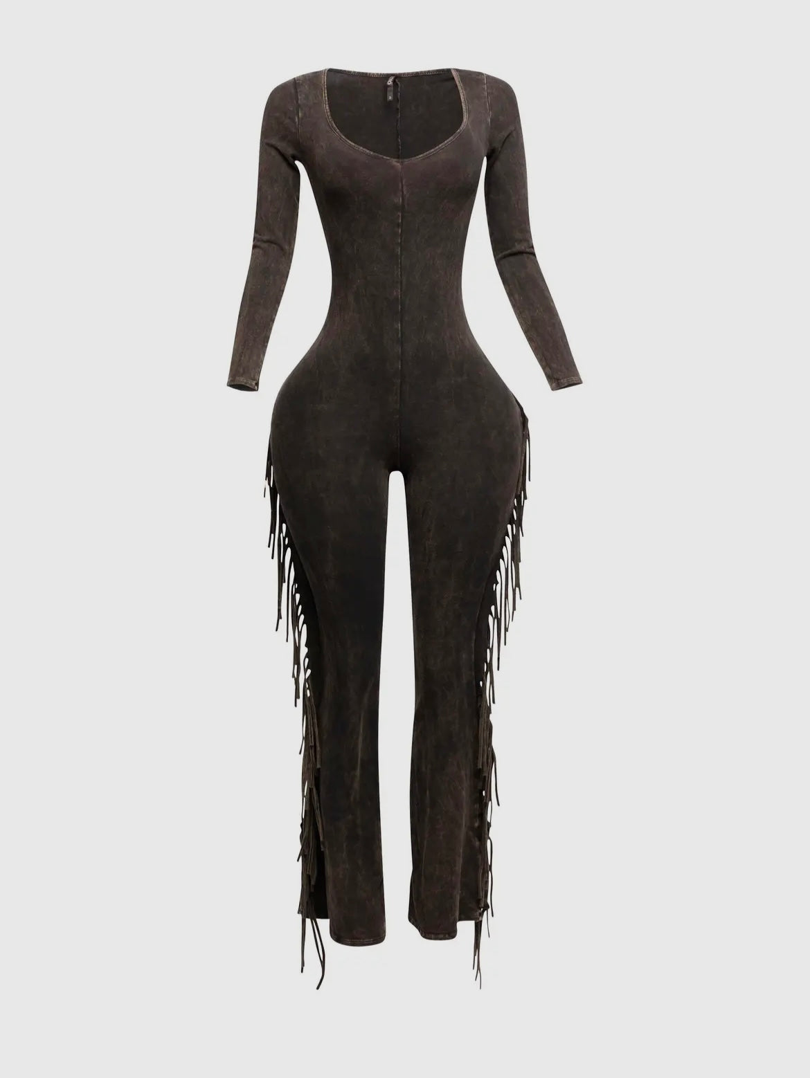 Fringed Washed Jumpsuit